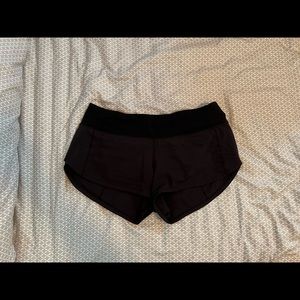 Black Lululemon Speed Up Shorts